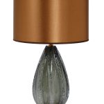 K2TL-07233 Лампа настольная сер-зел.стекло/плафон кор. 35*h.60см