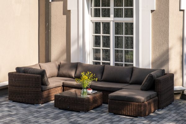 "Капри" трансформирующаяся лаунж-зона из искусственного ротанга, цвет соломенный — изображение 4