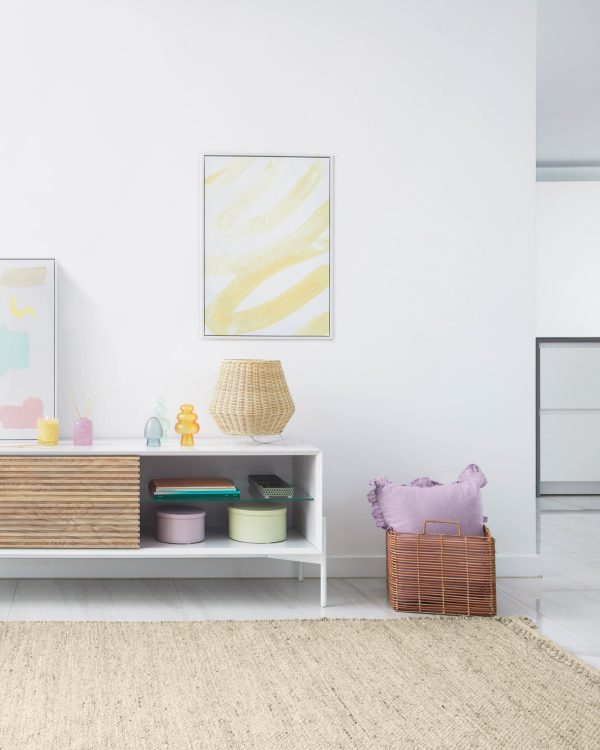 Картина Lien в бело-желтом цвете 50 x 70 см — изображение 3