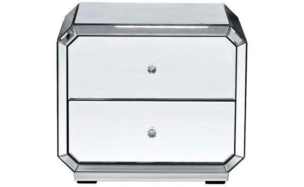 KFC939 Тумба прикроватная зеркальная 588*424*505