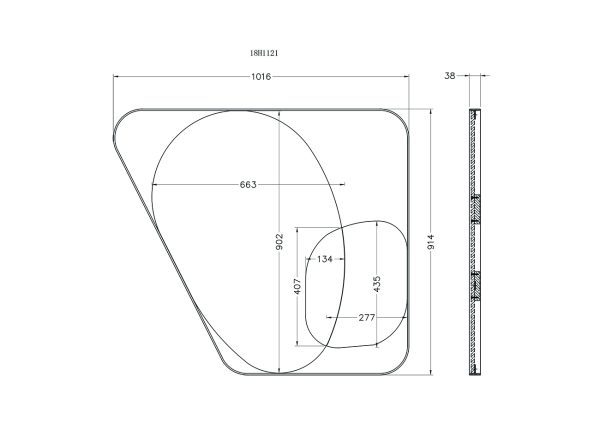 KFE1210 Зеркало в металлич. раме цвет золото  91*102см — изображение 5