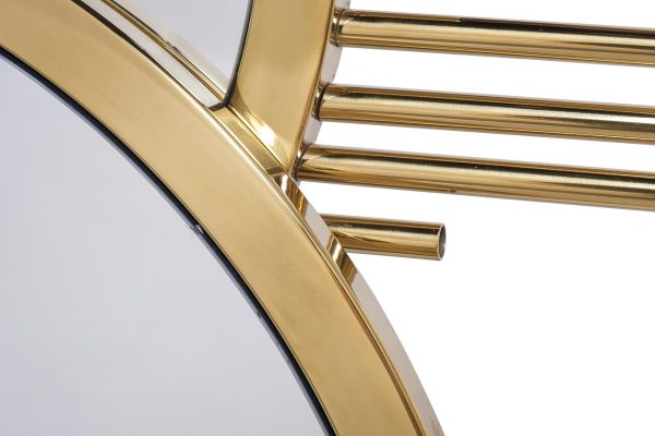 KFE1230 Зеркало декоративн. с метал. декором золото 80*120см — изображение 2