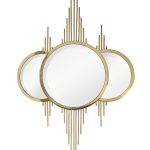 KFE1230 Зеркало декоративн. с метал. декором золото 80*120см