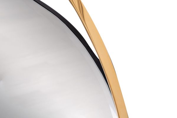 KFE1240 Зеркало круглое  в металлич. раме цвет золото d84см — изображение 2
