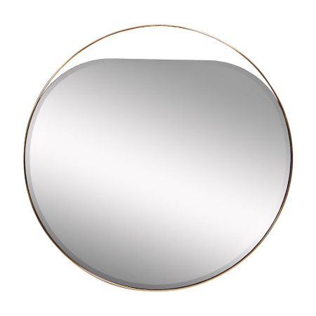 KFE1240 Зеркало круглое  в металлич. раме цвет золото d84см