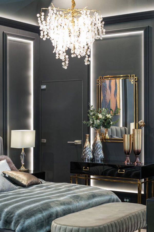 KFE1270 Зеркало в металлич.раме цвет золото 71*102см — изображение 4