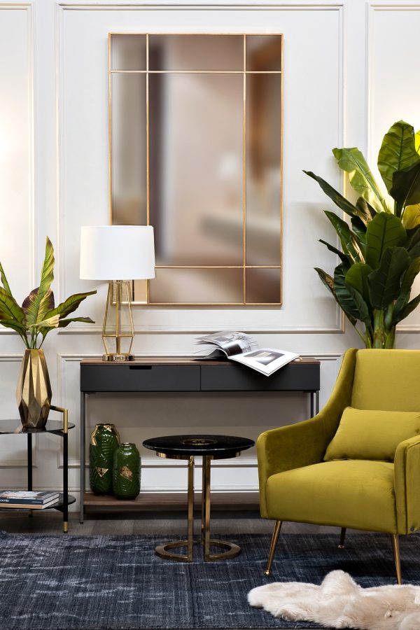 KFG047 Зеркало в металлич. раме цвет золото 90*140см — изображение 5