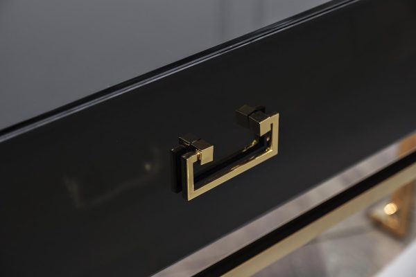 KFG058 Консоль черная 2 ящика  120*42*77см — изображение 4