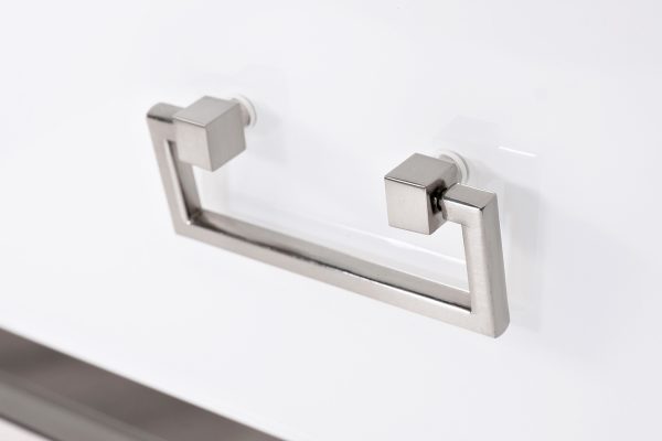 KFG070-NI Консоль 2 ящика белая/хром  120*42*77см — изображение 5