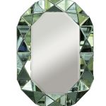 KFG079 Зеркало в зеленой зеркальной раме 101*71*3см