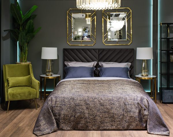 KFG081 Зеркало прямоугольное в метал. раме цвет золото 71*91*2см — изображение 4