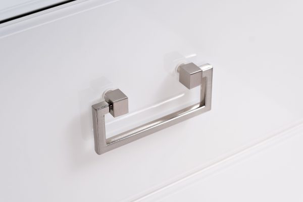 KFG085-NI Тумба 2 ящика белая/хром 55*40*58см — изображение 4