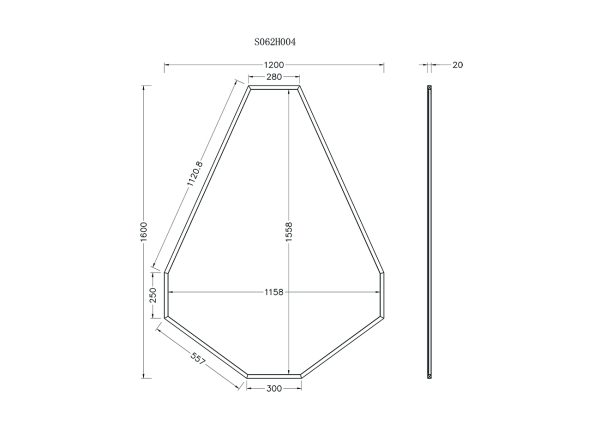 KFG088 Зеркало в металлич. раме  цвет золото 120*160см — изображение 3