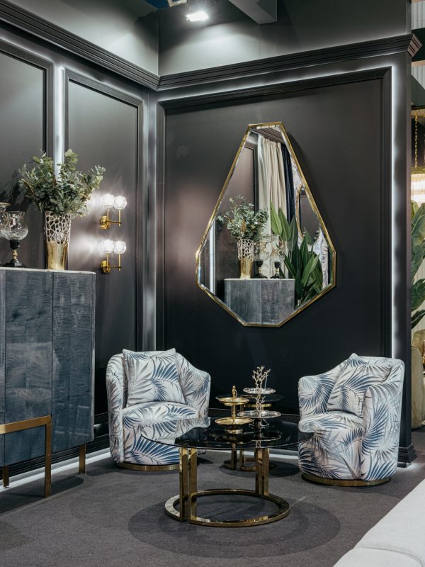 KFG088 Зеркало в металлич. раме  цвет золото 120*160см — изображение 4