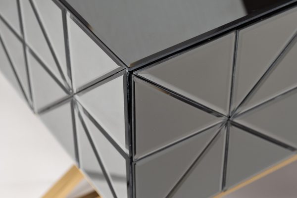 KFG090 Тумба с матовой зерк.отделкой каркас металл.  60*40*60см — изображение 5