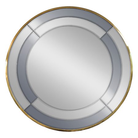KFG091 Зеркало в двухцветной зеркальной раме/золото d91см