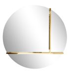 KFG096 Зеркало круглое с металл. вставками золото d80см