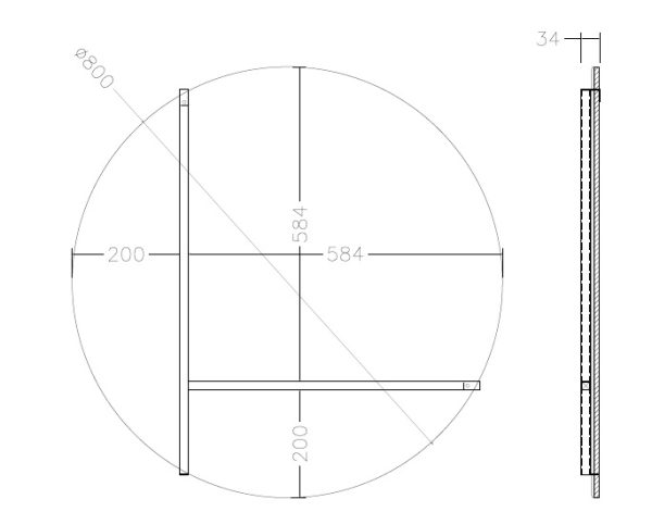 kfg096-zerkalo-krugloe-s-metall.-vstavkami-zoloto-d80sm-2 KFG096 Зеркало круглое с металл. вставками золото d80см — изображение 3