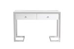 KFG103 Консоль 2 ящика белая/хром 120*42*79см
