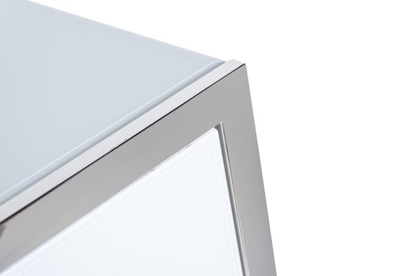 KFG104 Тумба с 2-мя ящиками белая/хром 60*40*58см — изображение 4