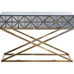 KFG113 Консоль с матовой зерк. отделкой 2 ящика 120*42*78см