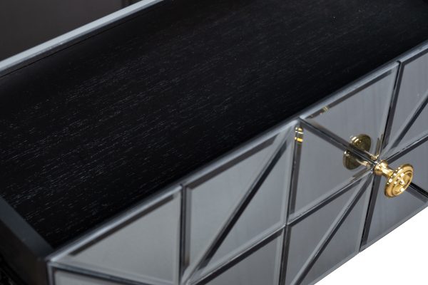 KFG113 Консоль с матовой зерк. отделкой 2 ящика 120*42*78см — изображение 5