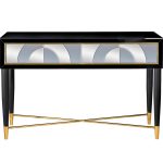 KFG122 Консоль 2 ящика зеркало двухцветное 120*42*75см