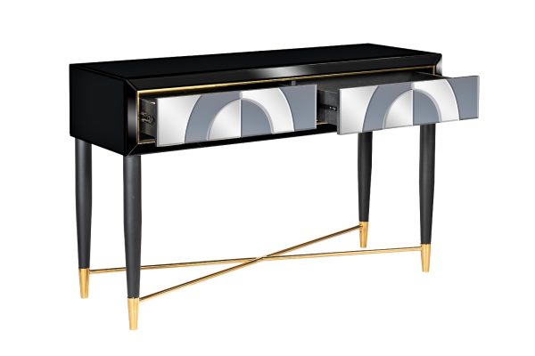 KFG122 Консоль 2 ящика зеркало двухцветное 120*42*75см — изображение 3