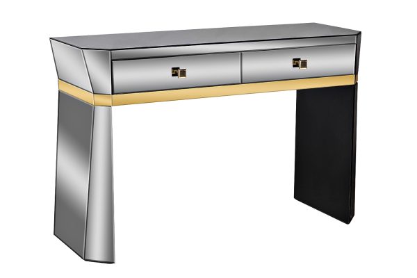 kfg125-konsol-2-jashhika-s-zolotistoj-otdelkoj-1204279sm-1 KFG125 Консоль 2 ящика с золотистой отделкой 120*42*79см — изображение 2