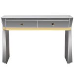 KFG125 Консоль 2 ящика с золотистой отделкой 120*42*79см