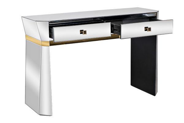 kfg125-konsol-2-jashhika-s-zolotistoj-otdelkoj-1204279sm-2 KFG125 Консоль 2 ящика с золотистой отделкой 120*42*79см — изображение 3