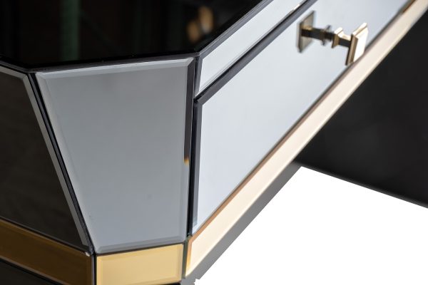 kfg125-konsol-2-jashhika-s-zolotistoj-otdelkoj-1204279sm-3 KFG125 Консоль 2 ящика с золотистой отделкой 120*42*79см — изображение 4