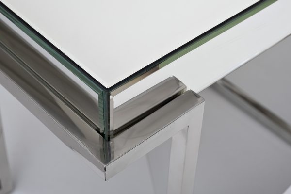 KFG130 Стол журнальный зеркальный, нерж.сталь хром 57*41*55см — изображение 3