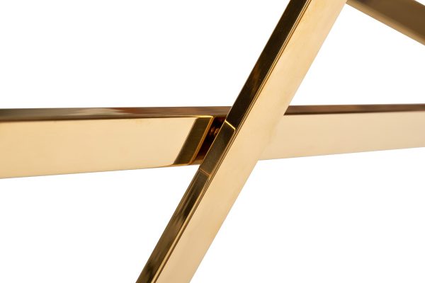 KFG134 Стол сервировочный матовый, н/ж сталь золото 80*55*67см — изображение 5