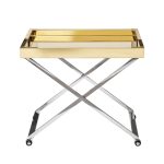 KFG135 Стол сервировочный зеркальный золото