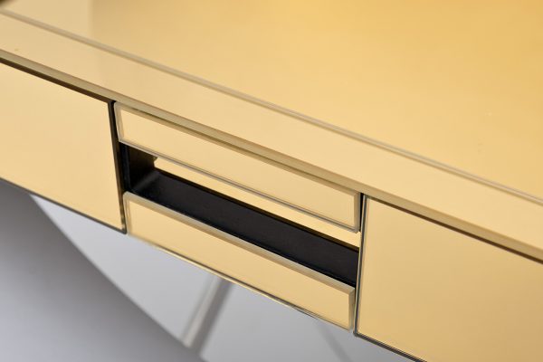 KFG135 Стол сервировочный зеркальный золото, н/ж сталь хром 80*55*67см — изображение 4