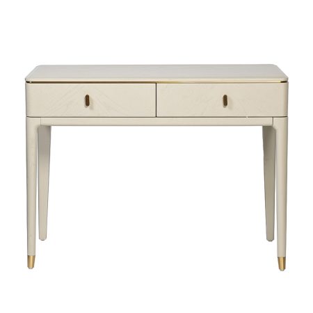 KFG137 Консоль 2 ящика белый шпон 100*45*75