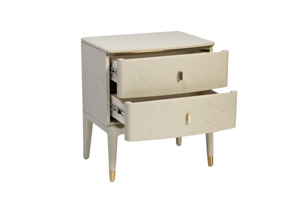KFG138 Тумба 2 ящика белый шпон 58*42*65см — изображение 3