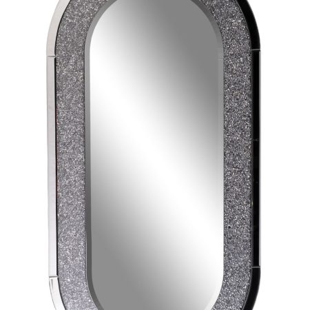 KFG152 Зеркало овальное в раме из кристаллов 60*120см