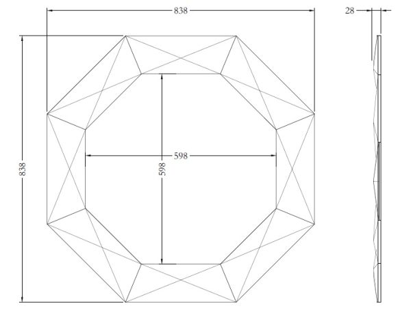 KFG157 Зеркало круглое в объемной раме d84 см — изображение 3