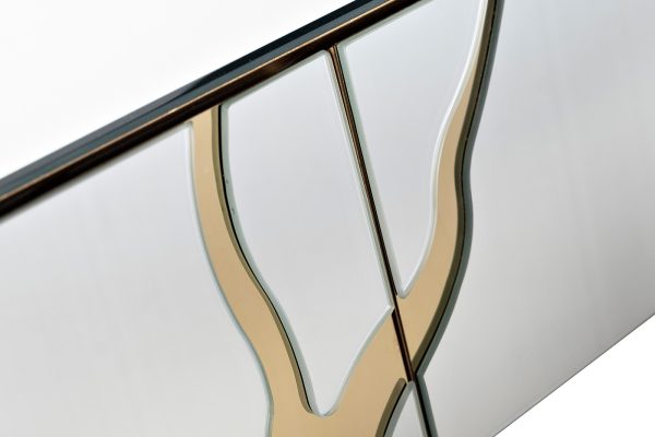 KFG197 Консоль зеркальная c золотым декором 120*42*79см — изображение 4