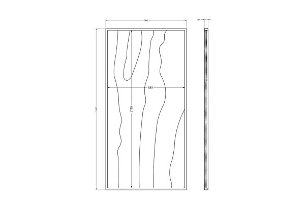 KFG207 Зеркало напольное с рисунком 90*4*180см — изображение 4