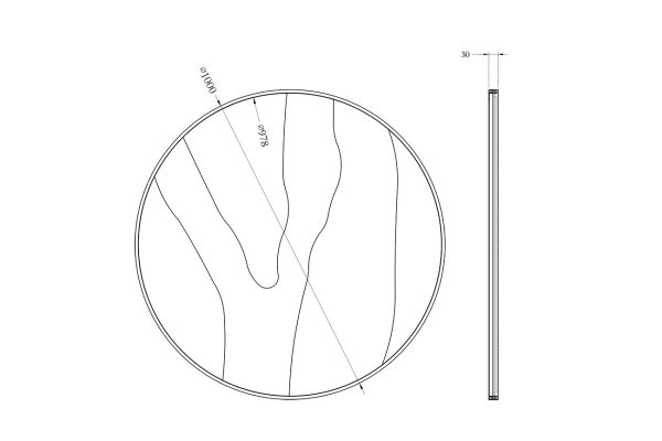 KFG208 Зеркало круглое с рисунком d100*3см — изображение 4