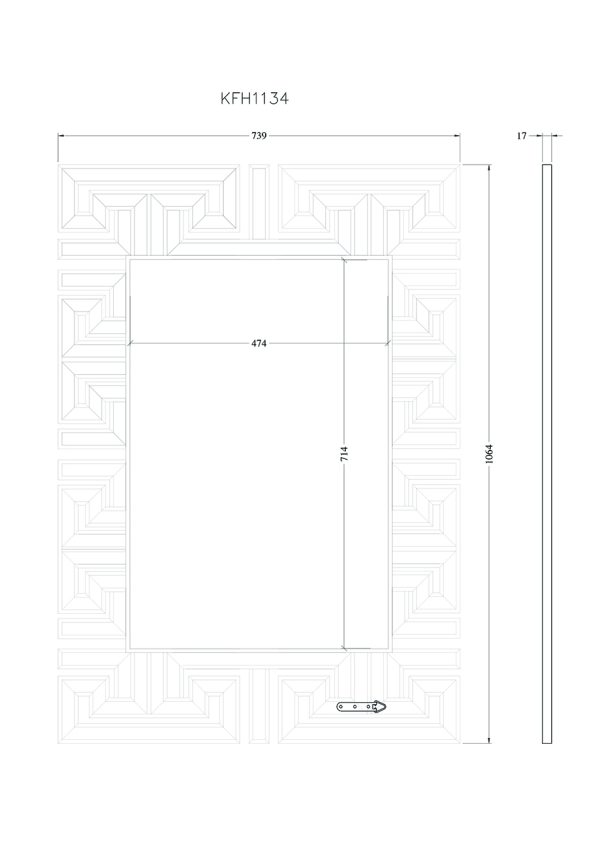 KFH1134 Зеркало 739*1064мм — изображение 2