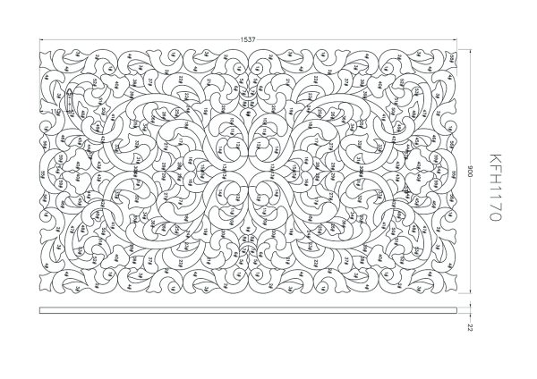 KFH1170 Зеркало декоративное 1537*900мм — изображение 2