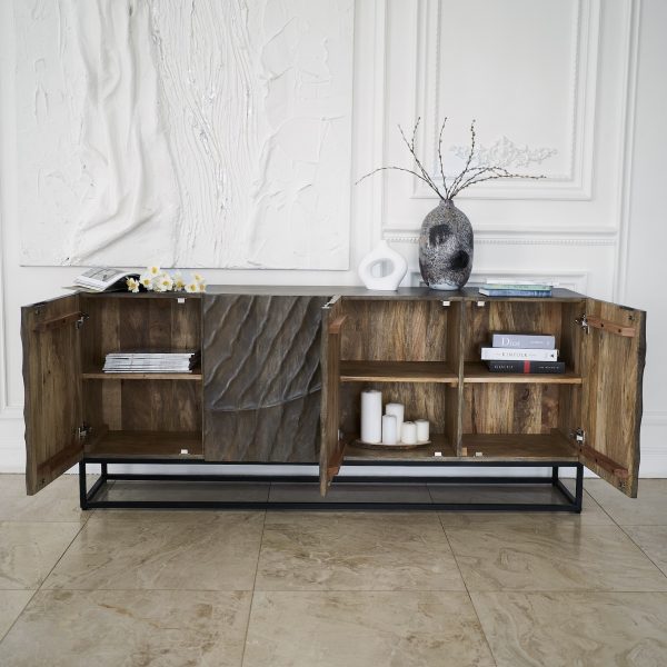 Комод из массива, ЛАХАРА III Платина — изображение 4