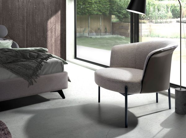 Кресло 5109/A213 серое из ткани и экокожи — изображение 2