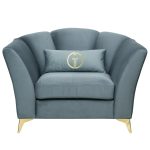 Кресло Annette велюр бирюзовый Colt1004 130*100*92см