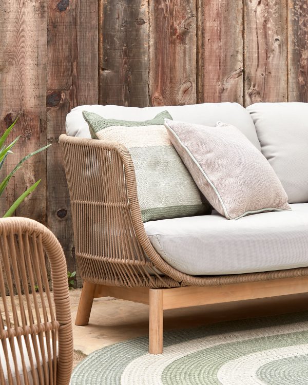 Кресло Catalina из бежевой веревки и массива акации — изображение 2