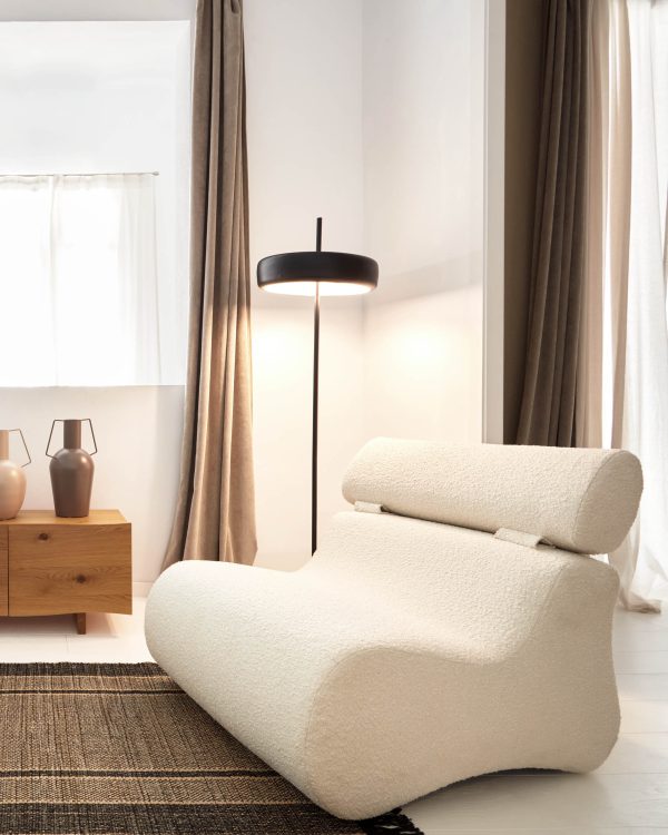 Кресло Club из белой ткани букле — изображение 2